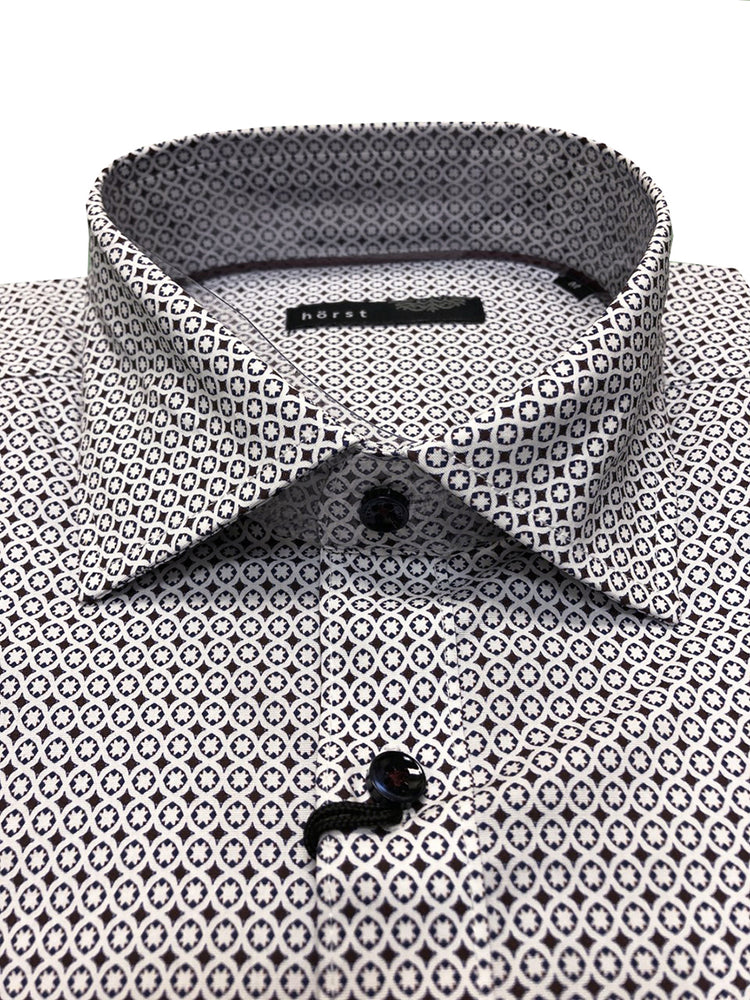 HORST LONG SLEEVE SHIRT- BURGUNDY