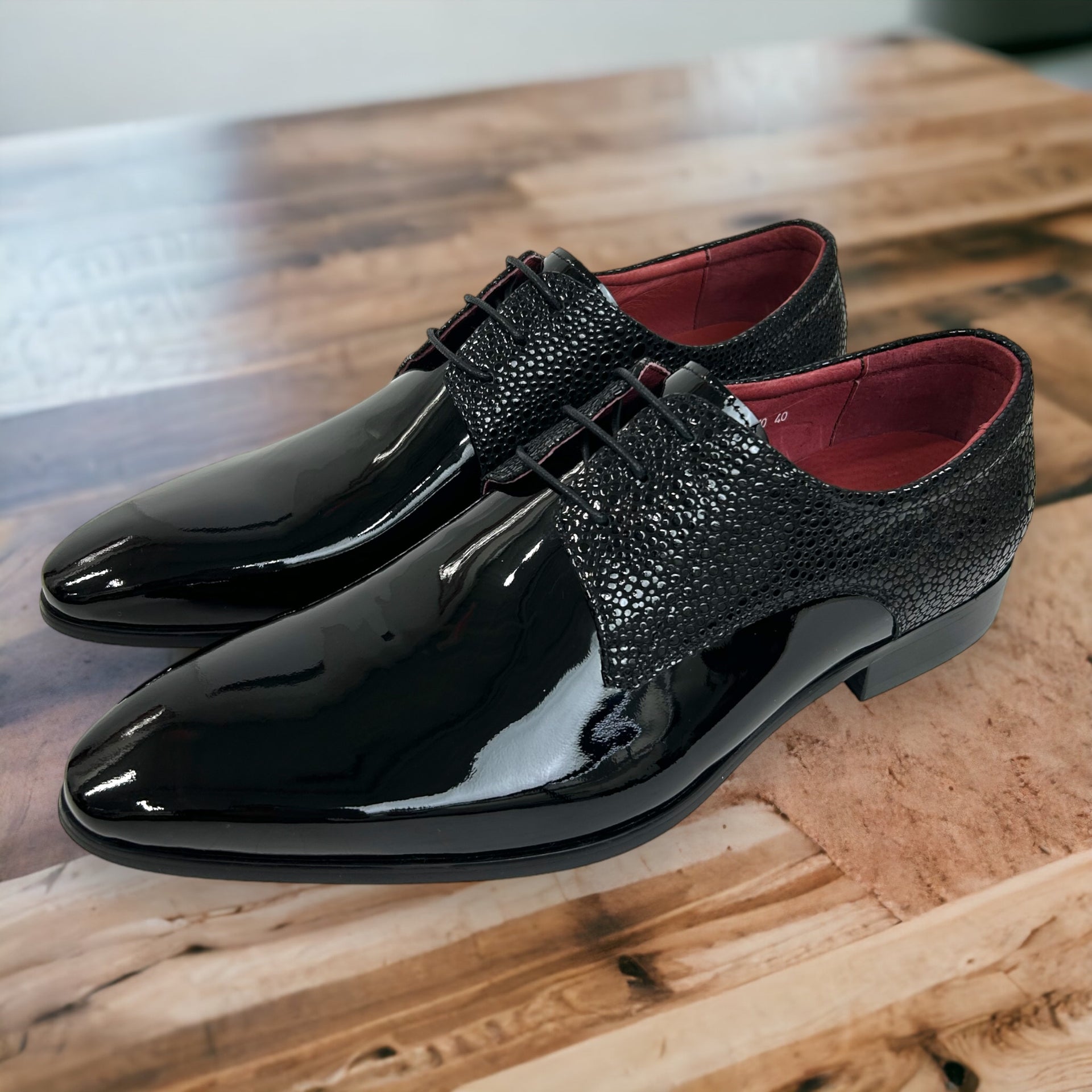 Liam Daniel Diego Black Patent Leather Dress Shoe - Men's Formal | ESCO ESCO CLOTHIERS Liam Daniel Diego Black Patent Leather Dress Shoe - Men's Formal | ESCO ESCO CLOTHIERS