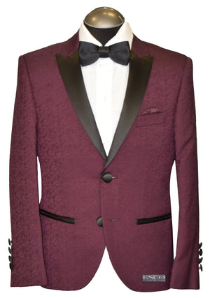 LIEF HORSENS 2-PIECE BOY TUXEDO- WINE