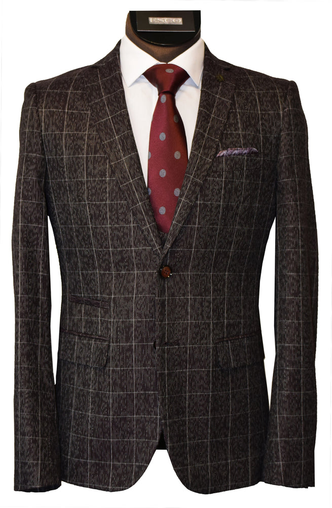LIEF HORSENS 3 PIECE SUIT- WINE