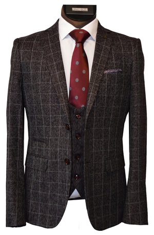 LIEF HORSENS 3 PIECE SUIT- WINE