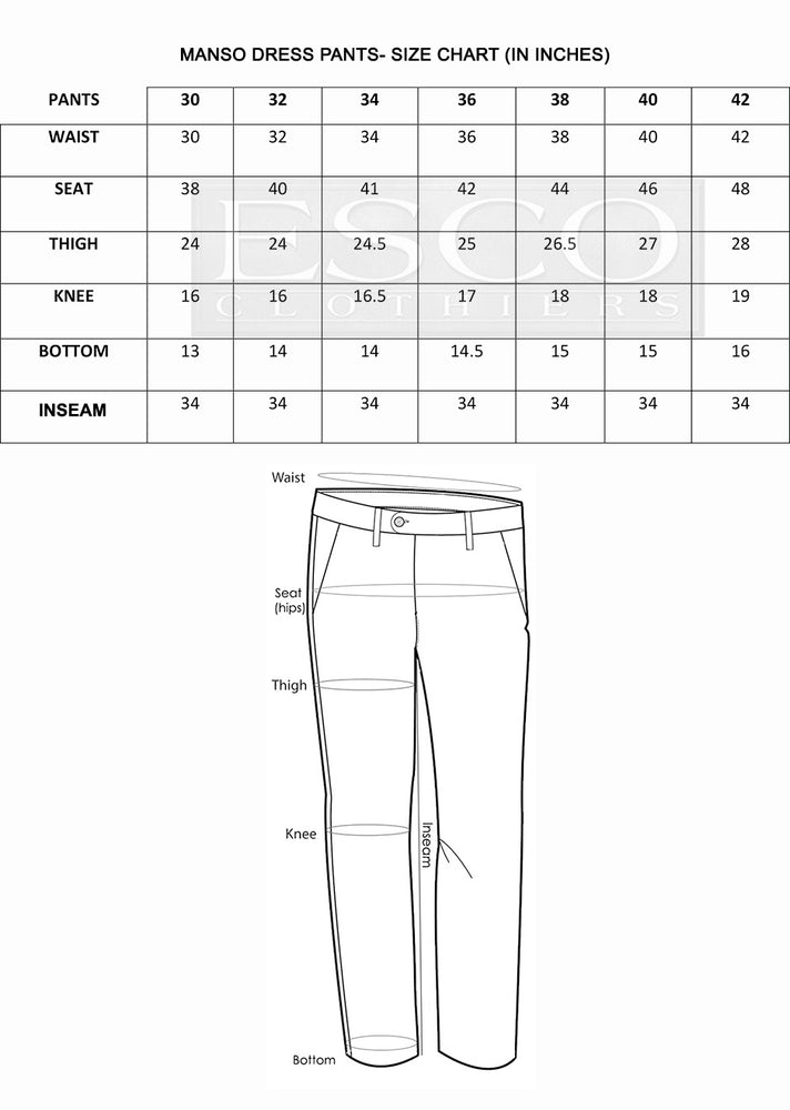 MANSO DRESS PANTS- BROWN – ESCO CLOTHIERS