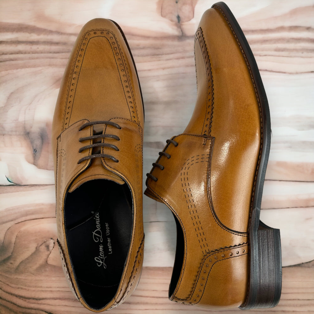 LIAM DANIEL DRESS SHOES- MAURO TAN