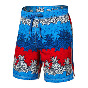 SAXX OH BUOY SWIM SHORTS 7"- PINEAPPLE STRATA MULTI