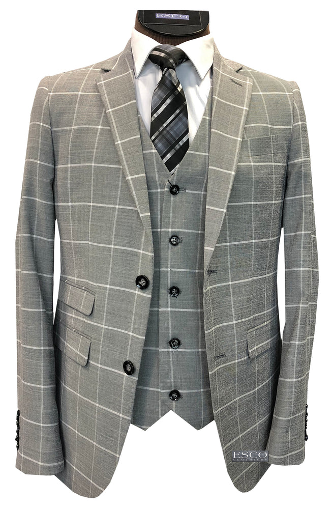 SOUL OF LONDON 2 PIECE SUIT- LIGHT GREY