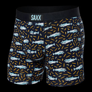 SAXX VIBE BOXER BRIEF- FISH AND CHIPS NAVY