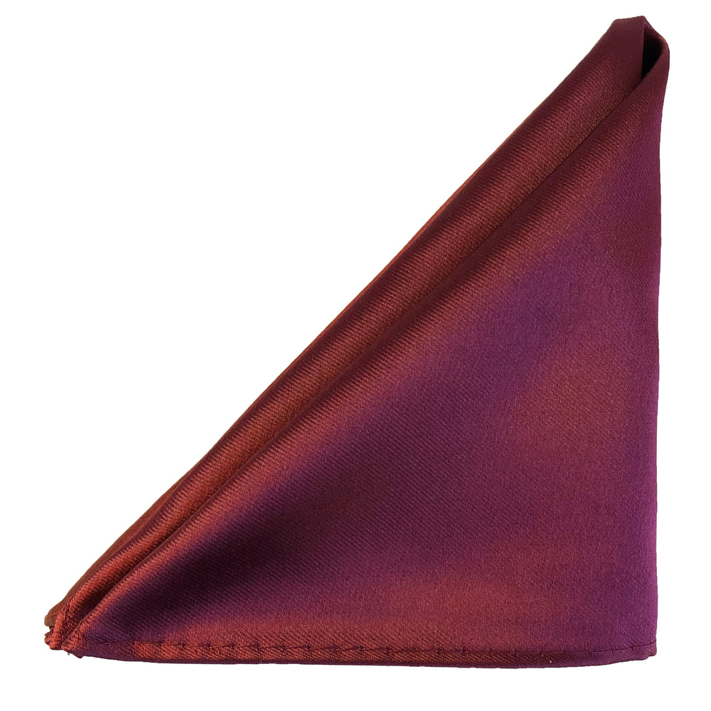 ENRICO RICCI POCKET SQUARE- BURGUNDY