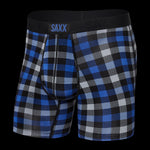 SAXX VIBE BOXER BRIEF-BLUE FLANNEL CHECK