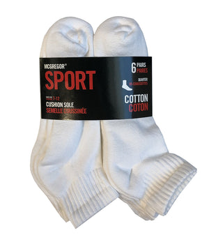 MCGREGOR SPORT SOCKS- 6 PCK QUATER SOCKS
