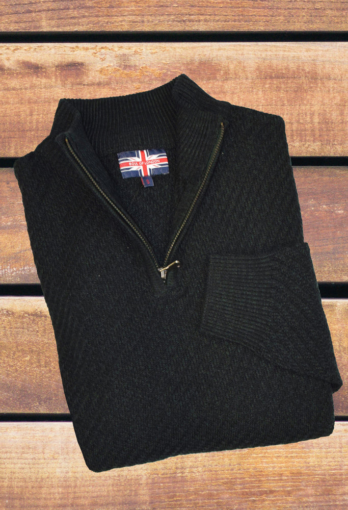 SOUL OF LONDON MOCK ZIP SWEATER
