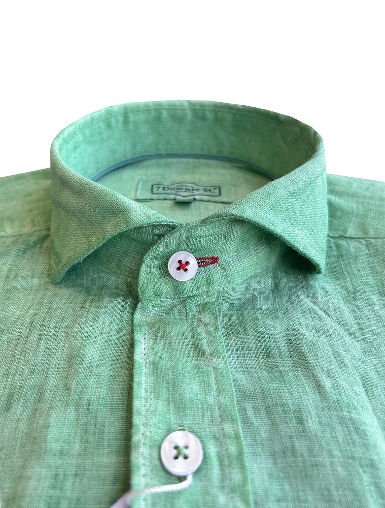 7 DOWNIE ST. SPORT SHIRT- LINEN GREEN