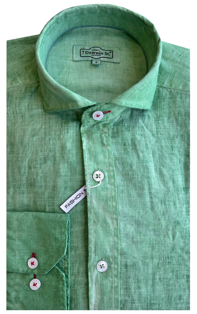 7 DOWNIE ST. SPORT SHIRT- LINEN GREEN