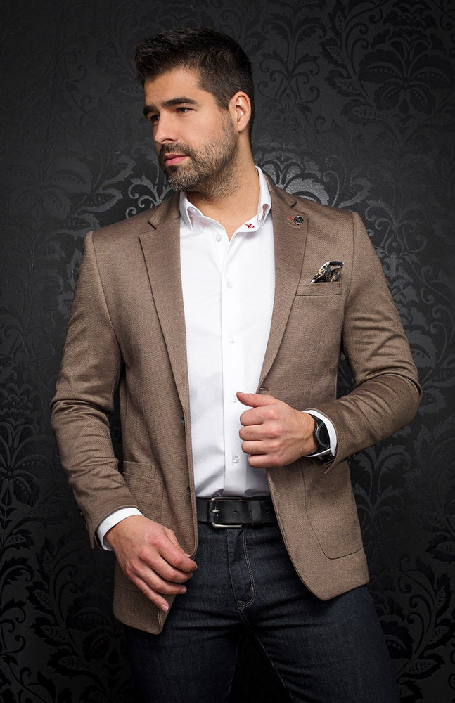 AU NOIR BLAZER | HOFFMAN, tobacco